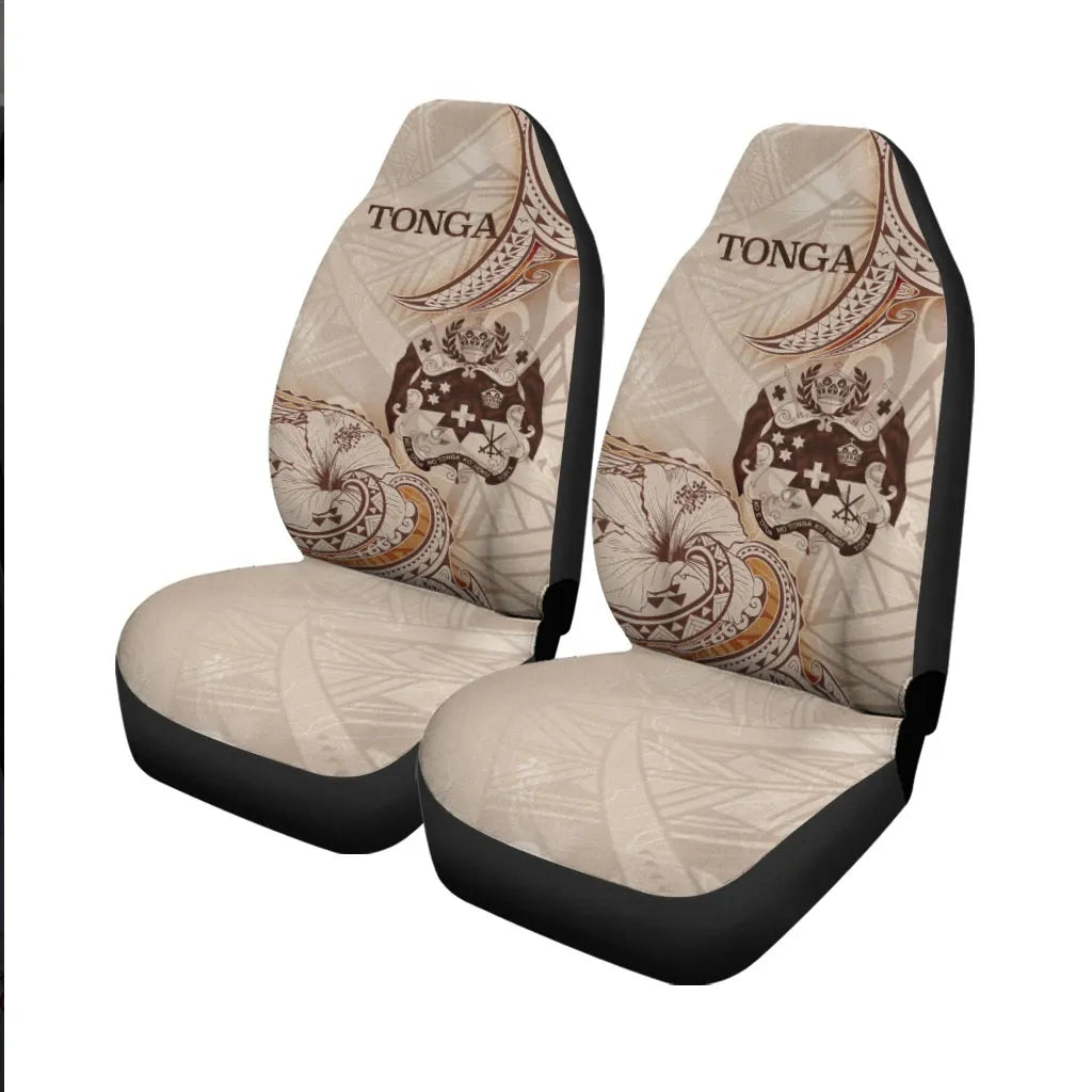 Tonga Car Seat Cover - Hibiscus Flowers Vintage Style