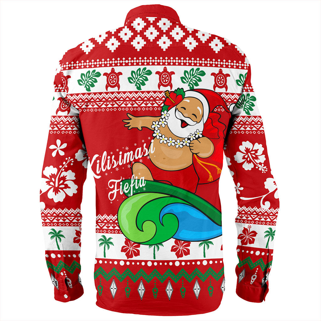 Tonga Long Sleeve Shirt Santa Claus Ho Ho Ho Christmas