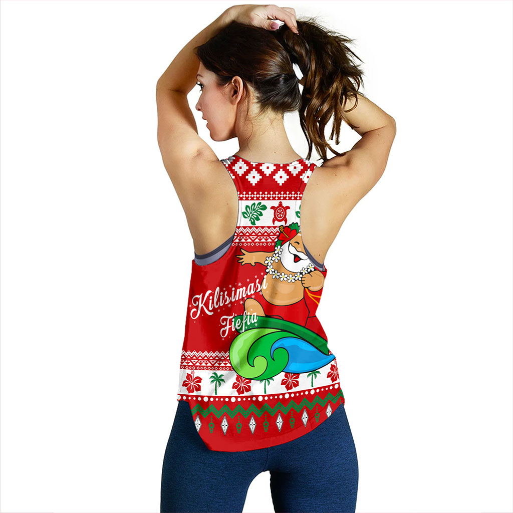 Tonga Women Tank Santa Claus Ho Ho Ho Christmas