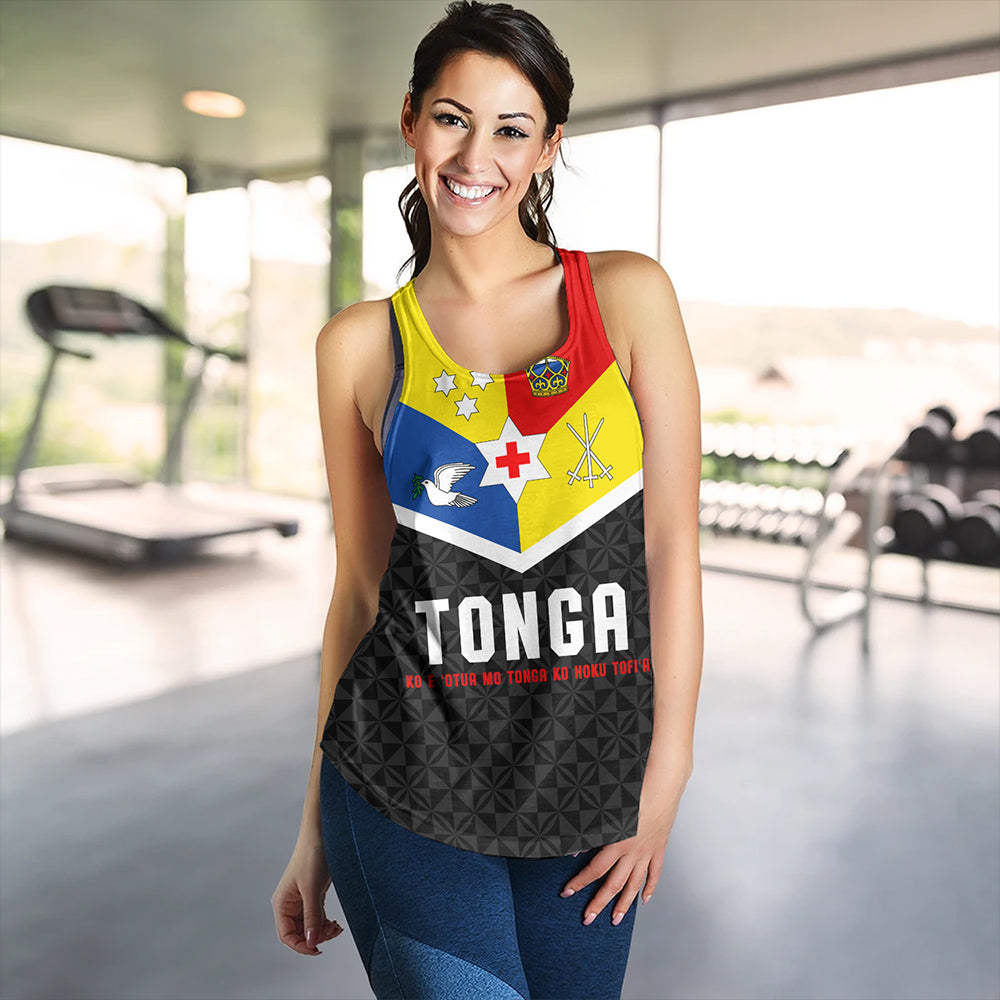 Tonga Women Tank Custom Coat Of Arm Sport Style