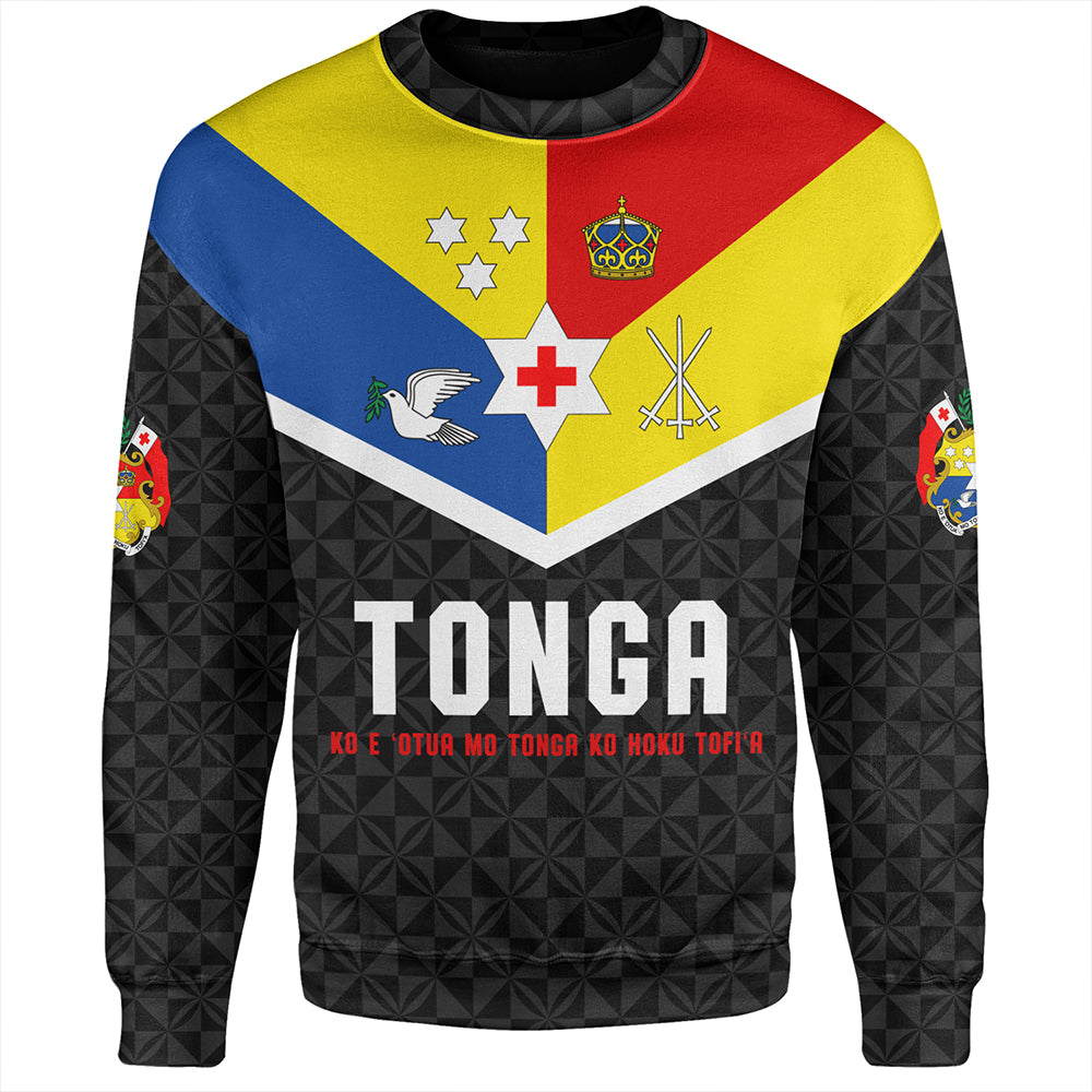 Tonga Sweatshirt Custom Coat Of Arm Sport Style
