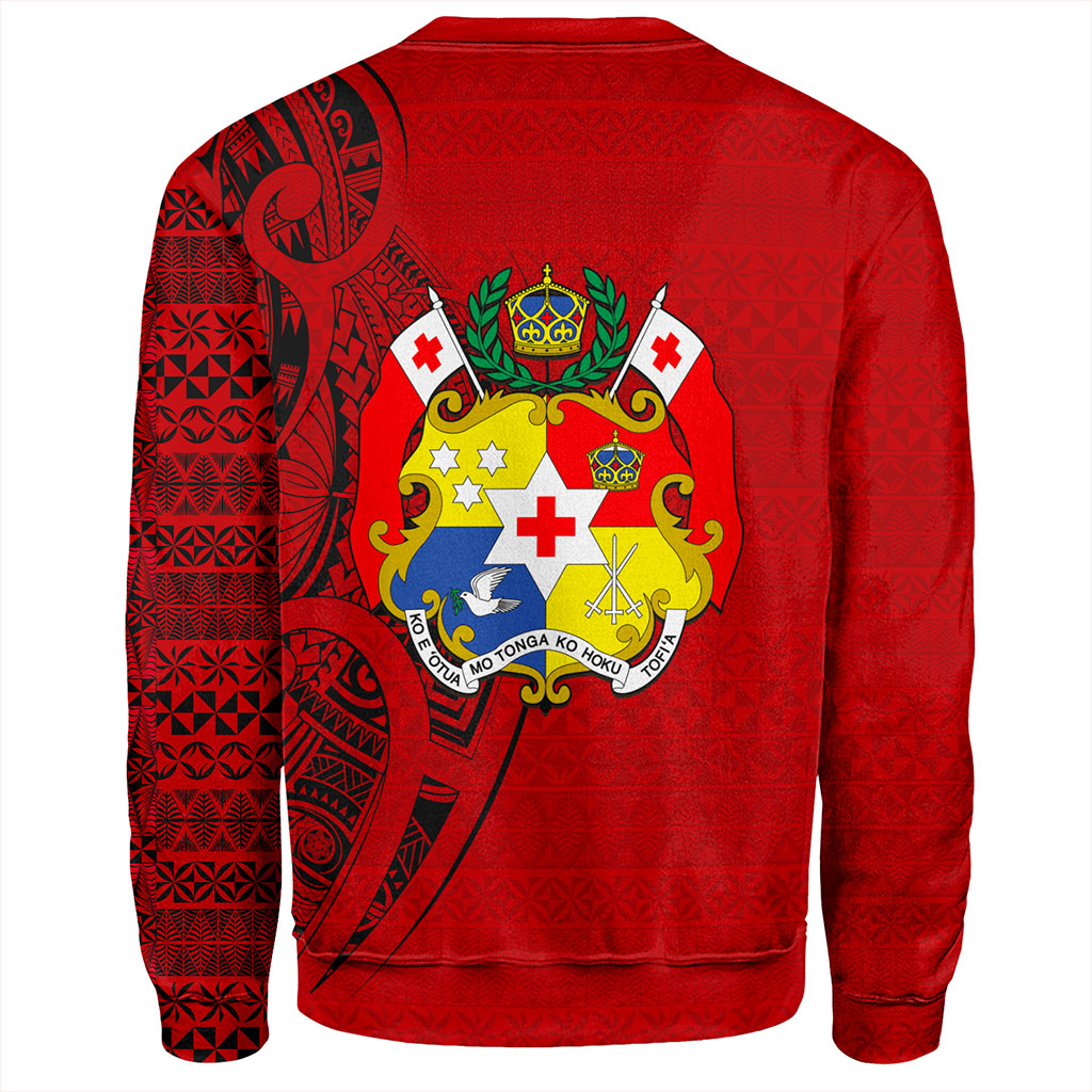 Tonga Sweatshirt Coat Of Arms Tribal Polynesian