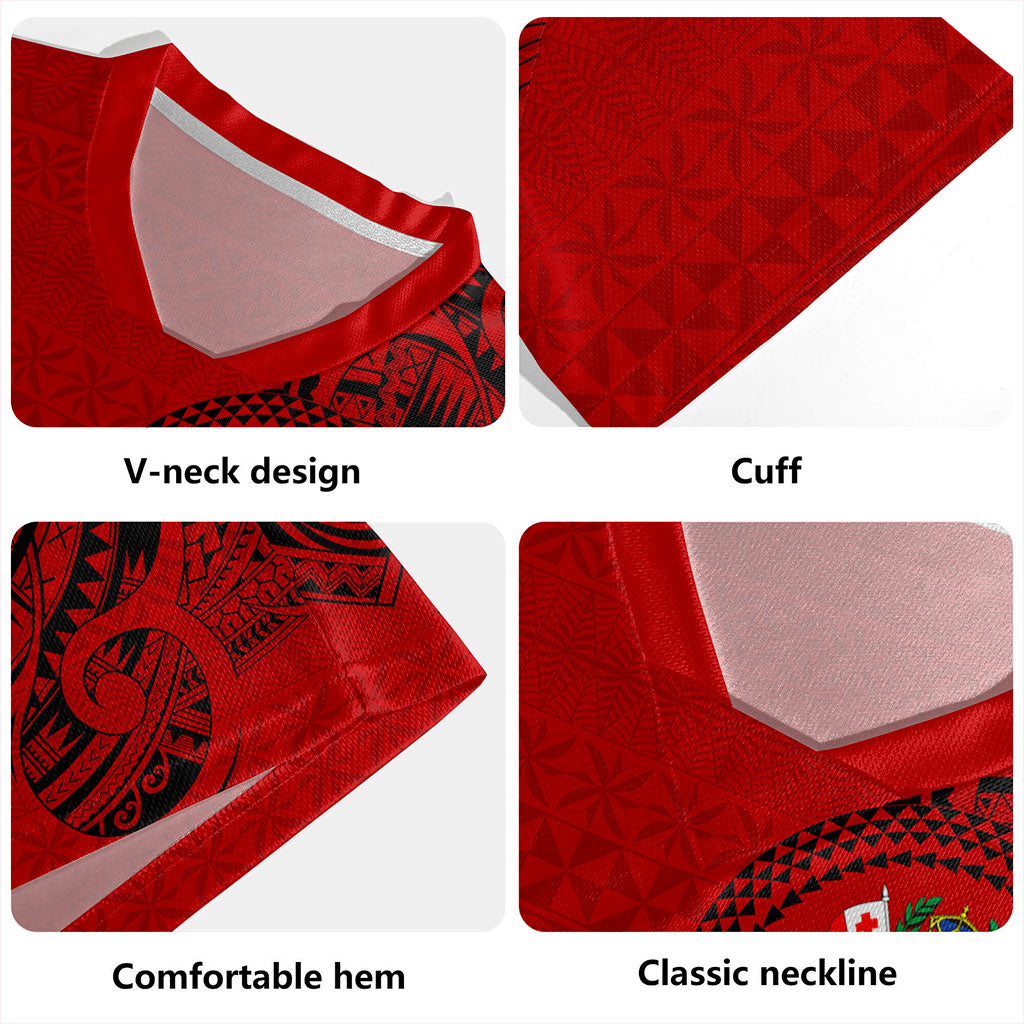Tonga Rugby Jersey Flag Pattern Circle Style