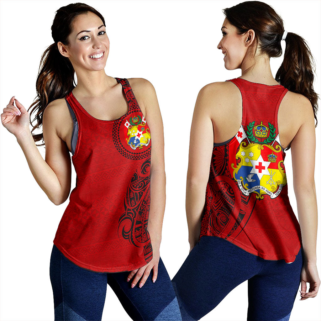 Tonga Women Tank Coat Of Arms Tribal Polynesian