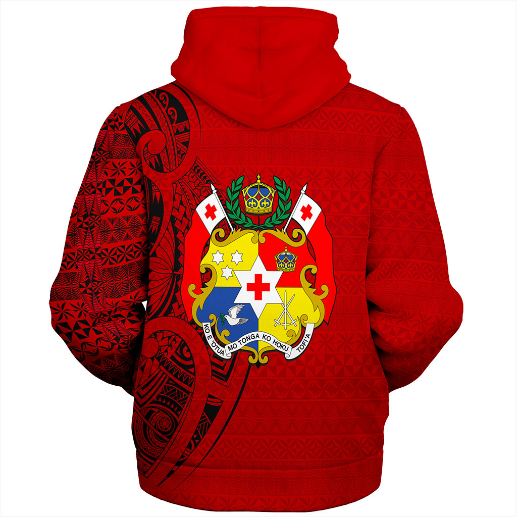Tonga Sherpa Hoodie Coat Of Arms Tribal Polynesian