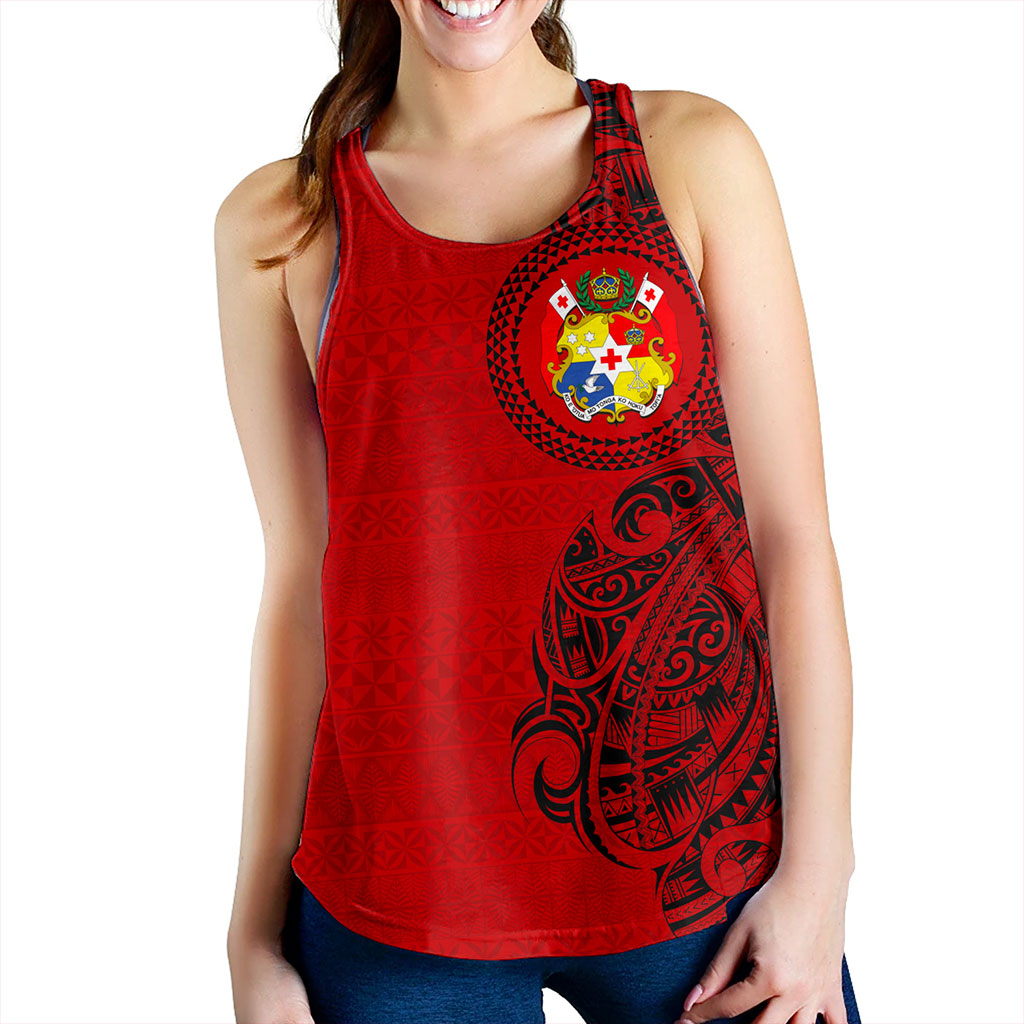 Tonga Women Tank Coat Of Arms Tribal Polynesian