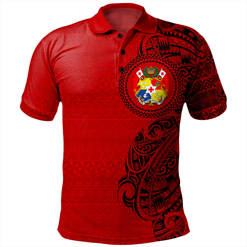 Tonga Polo Shirt Coat Of Arms Tribal Polynesian