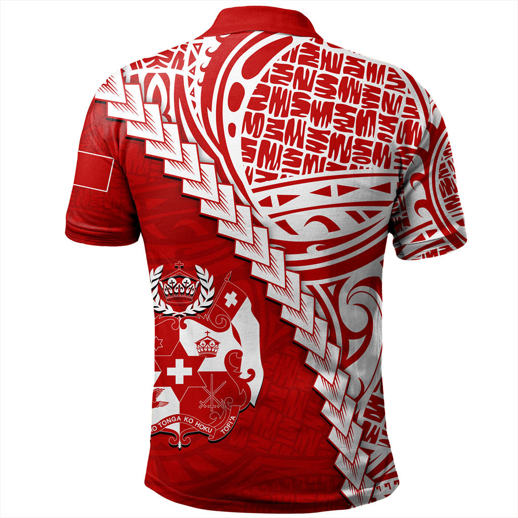 Tonga Polo Shirt Lauhala Tribal Coat Of Arms