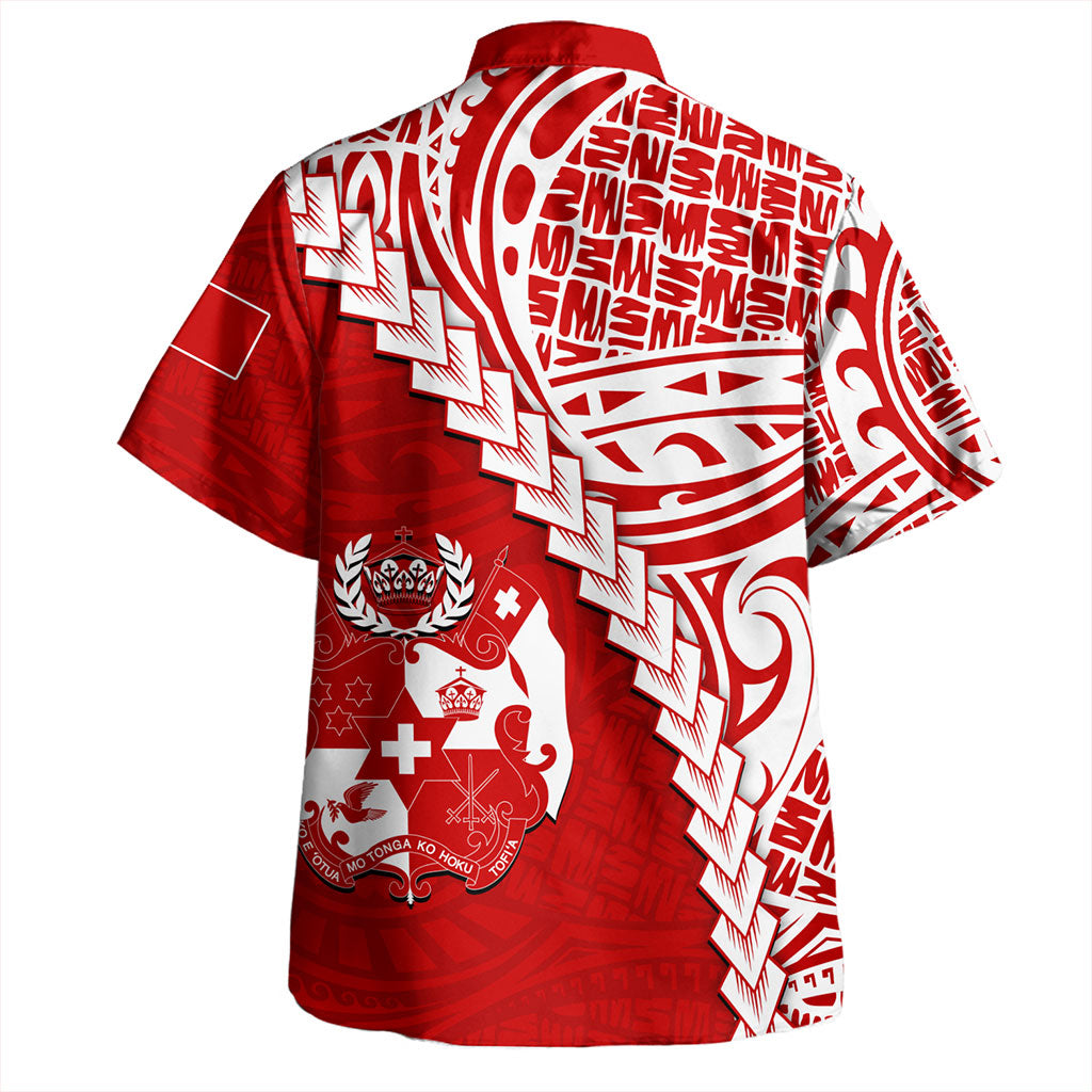 Tonga Hawaiian Shirt Lauhala Tribal Coat Of Arms