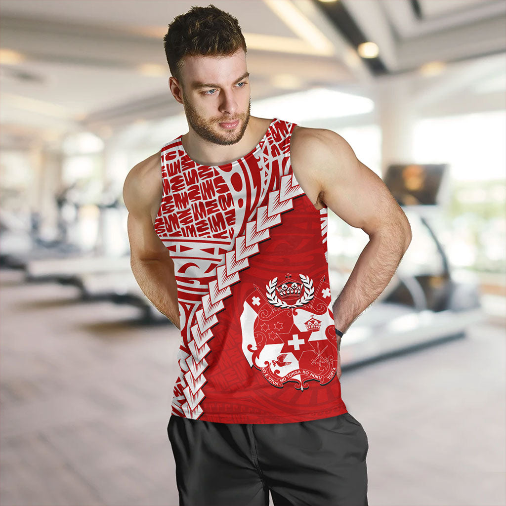 Tonga Tank Top Lauhala Tribal Coat Of Arms
