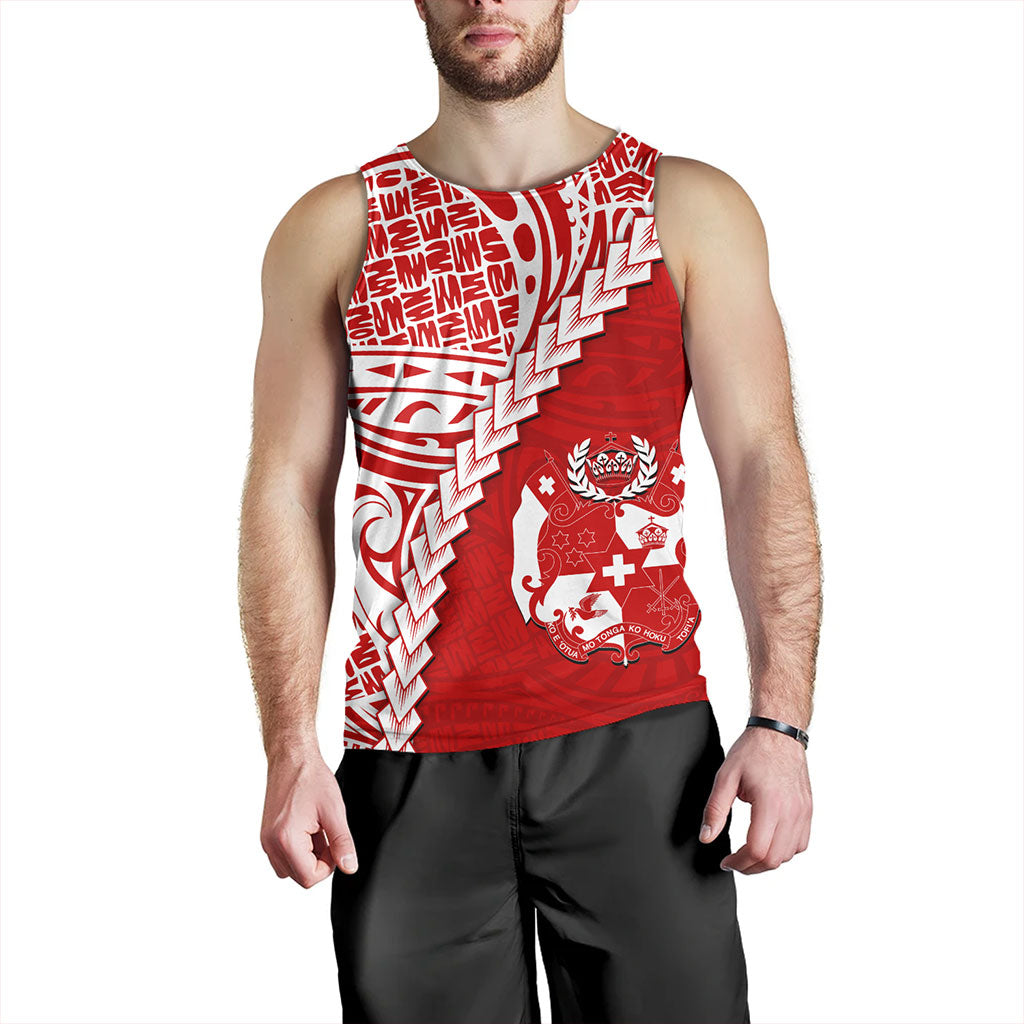Tonga Tank Top Lauhala Tribal Coat Of Arms