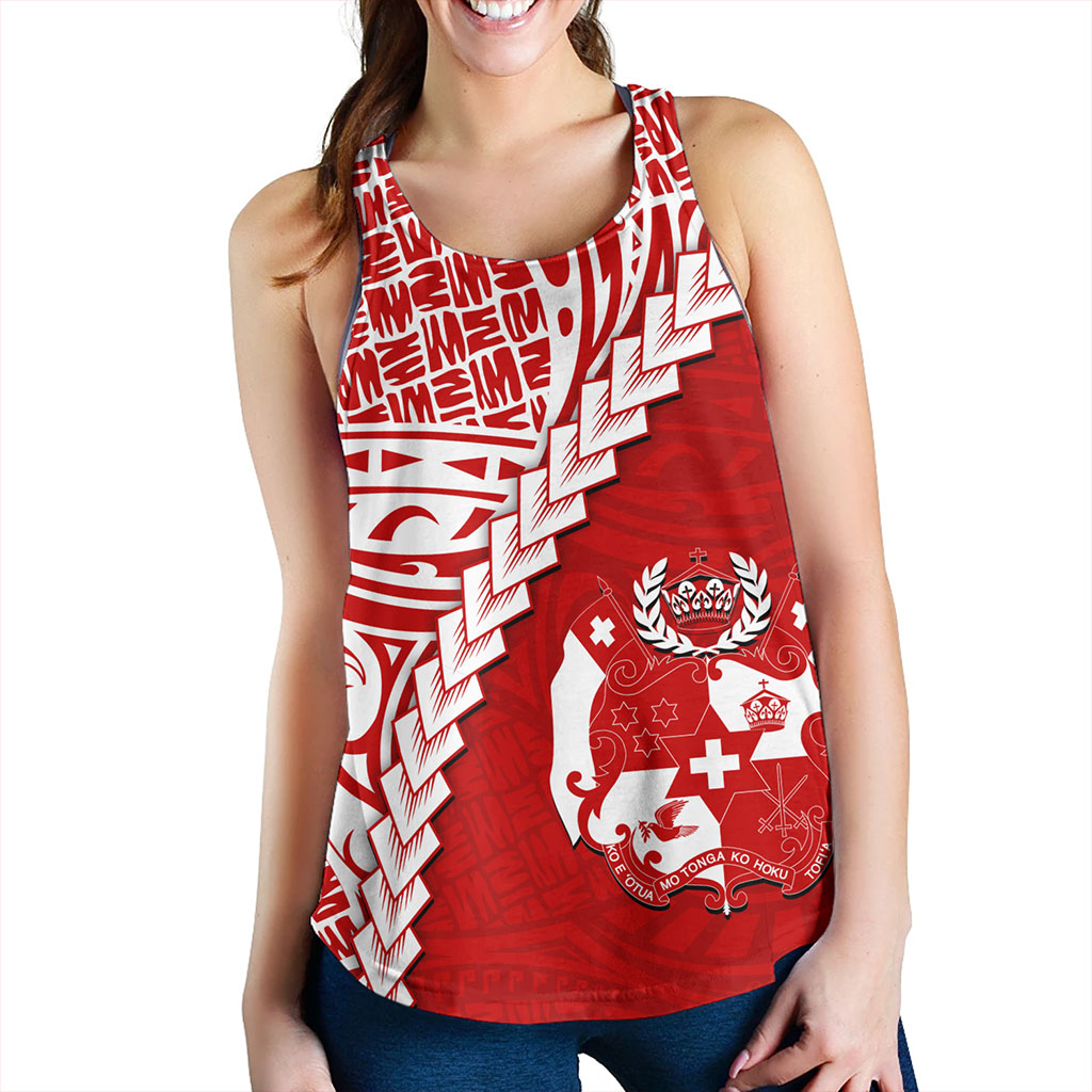 Tonga Women Tank Lauhala Tribal Coat Of Arms