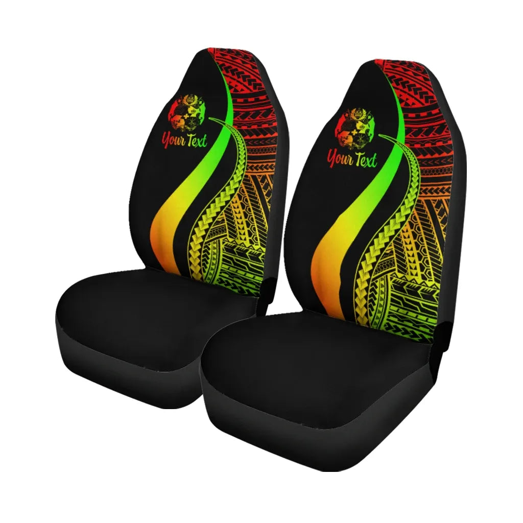 Tonga Custom Personalised Car Seat Covers - Reggae Polynesian Tentacle Tribal Pattern