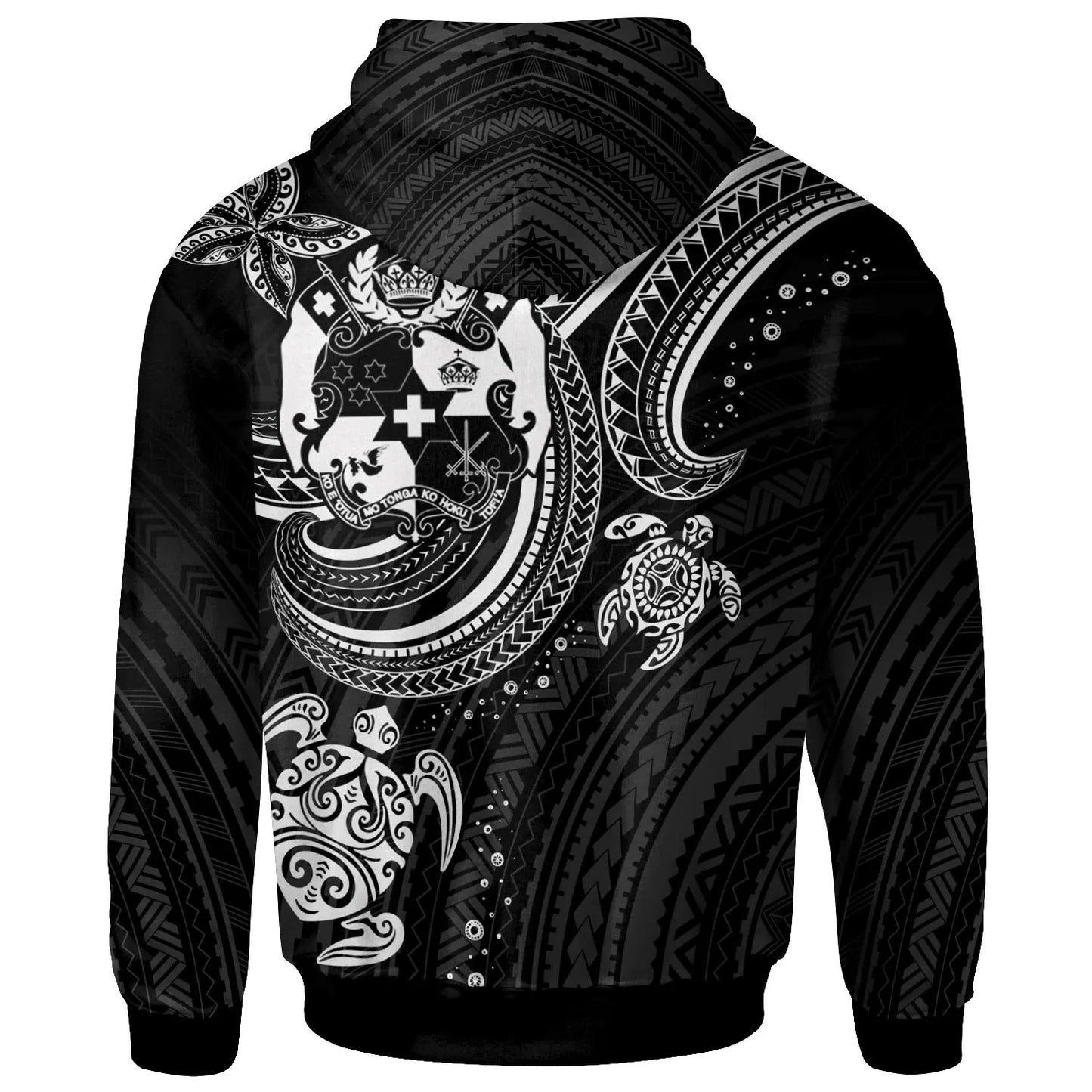 Tonga Custom Personalised Hoodie - White Turtle