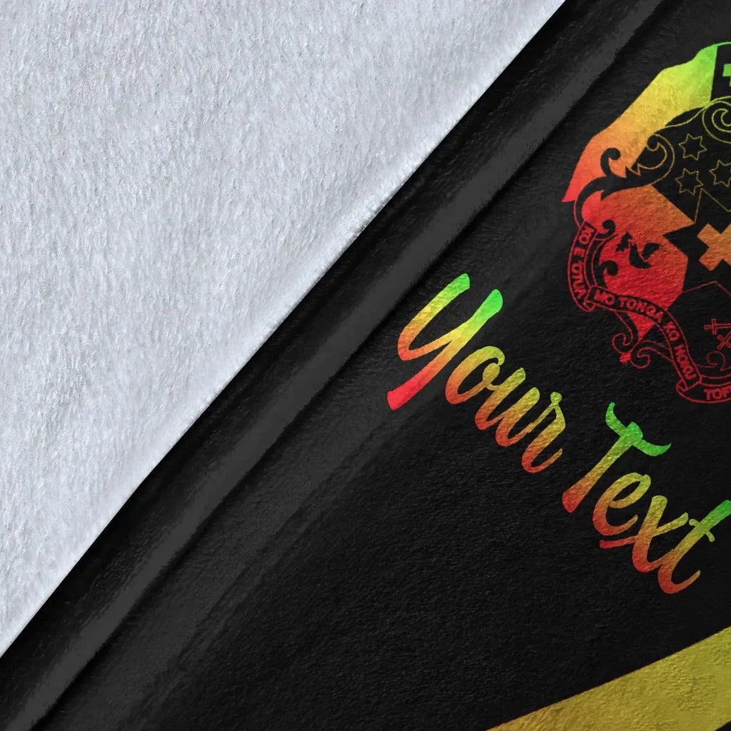 Tonga Custom Personalised Premium Blanket - Reggae Polynesian Tentacle Tribal Pattern