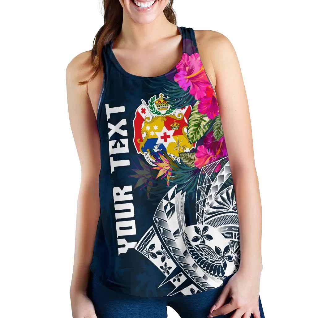 Tonga Custom Personalised Women Racerback Tank - Summer Vibes