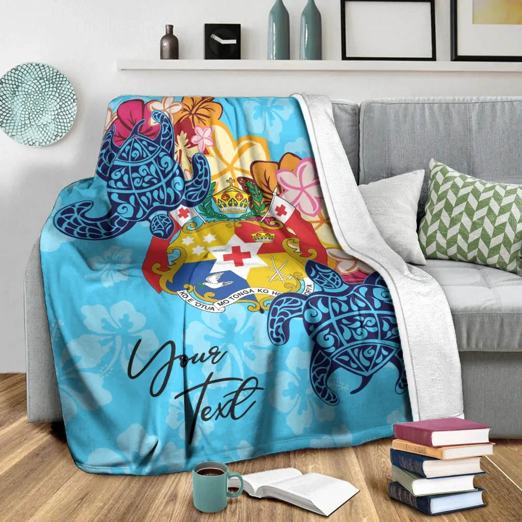 Tonga Custom Personalised Premium Blanket - Tropical Style