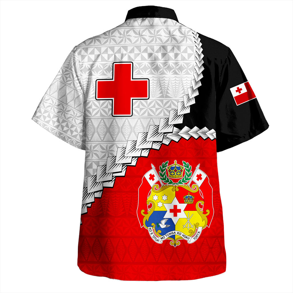 Tonga Hawaiian Shirt Design Flag With Ngatu Pattern