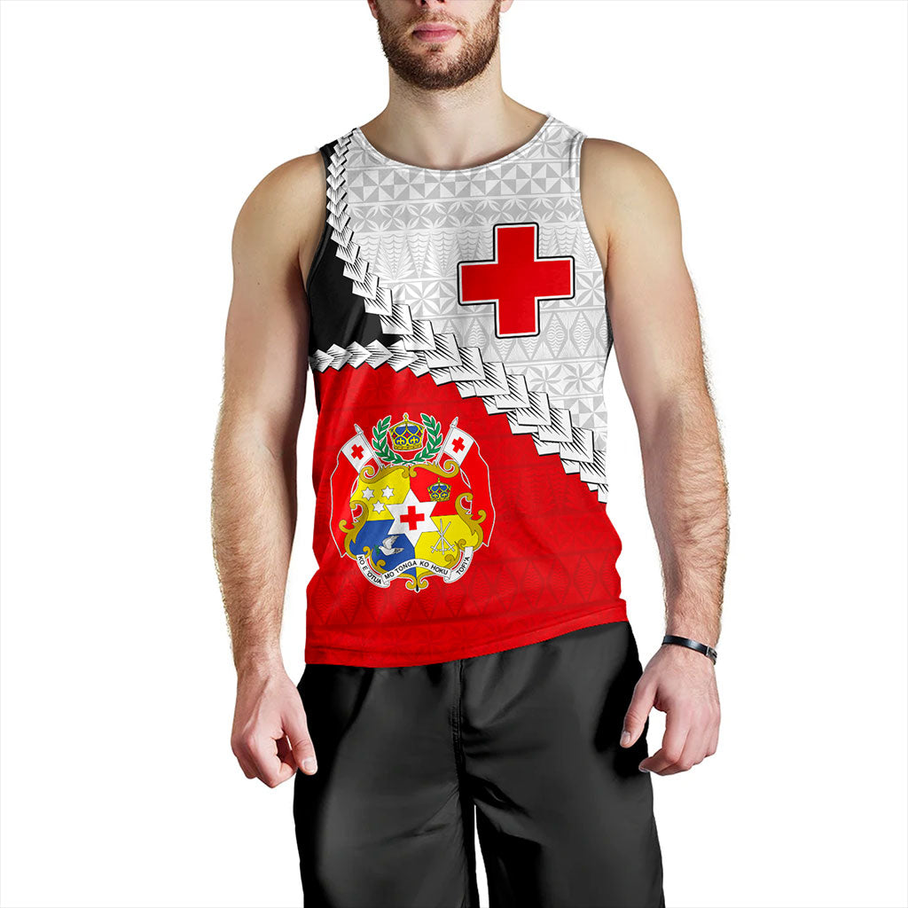 Tonga Tank Top Design Flag With Ngatu Pattern