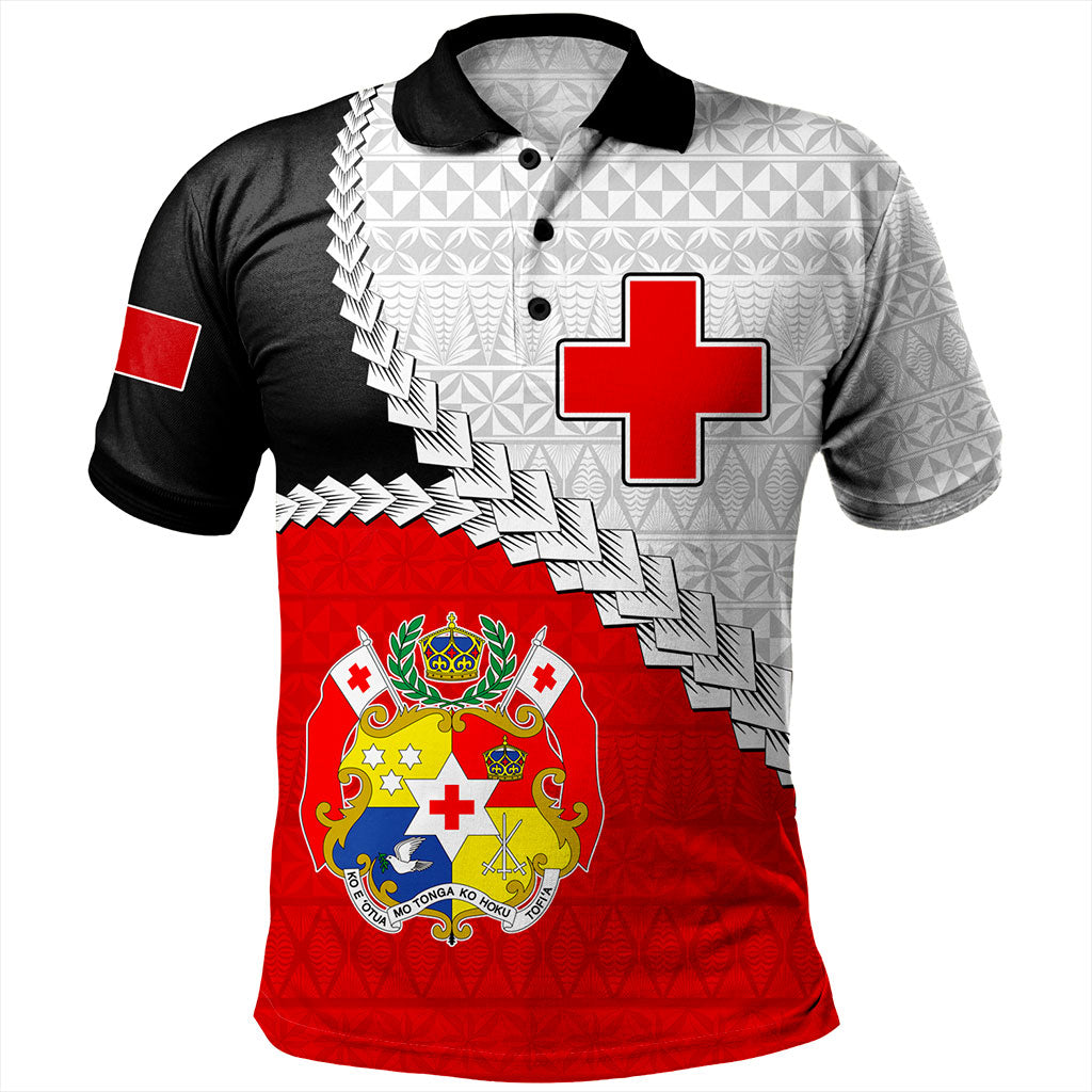 Tonga Polo Shirt Design Flag With Ngatu Pattern