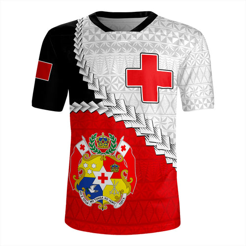 Tonga Rugby Jersey Design Flag With Ngatu Pattern
