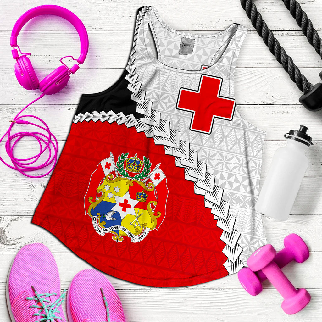 Tonga Women Tank Design Flag With Ngatu Pattern