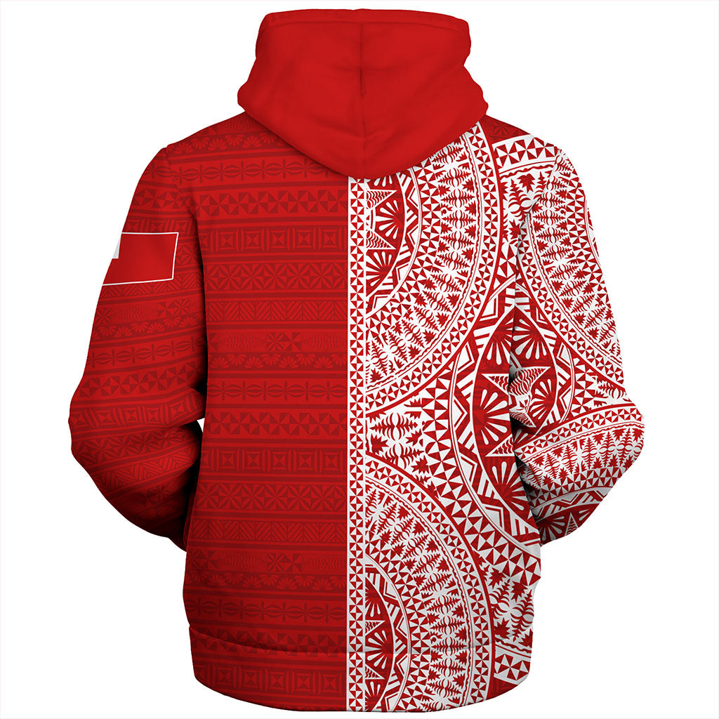 Tonga Sherpa Hoodie Ngatu Traditional Half Concept