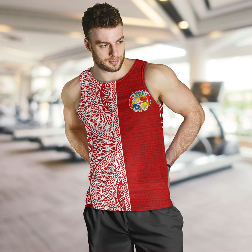 Tonga Tank Top Ngatu Traditional Half Concept