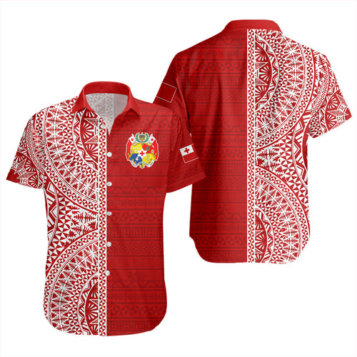 Tonga Short Sleeve Shirt Ngatu Traditional Half Concept