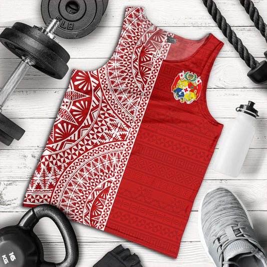 Tonga Tank Top Ngatu Traditional Half Concept