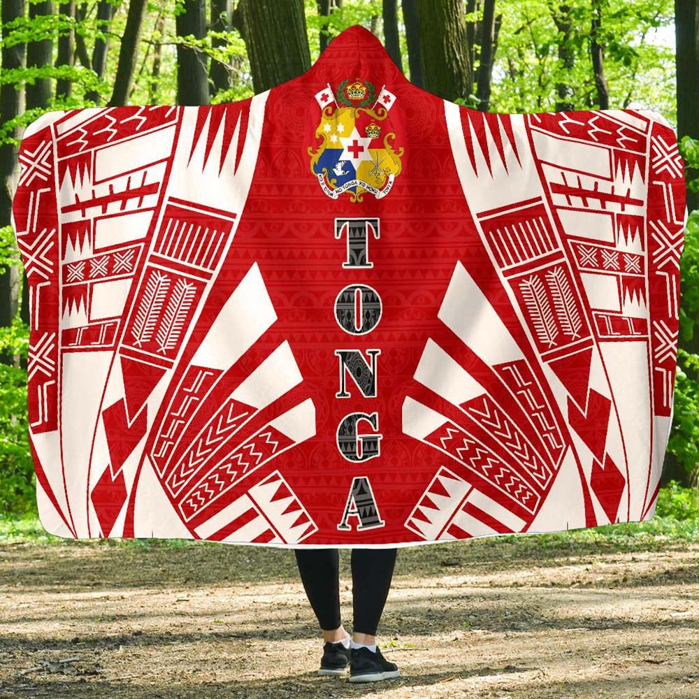 Tonga Hooded Blanket - Polynesian Tattoo Flag