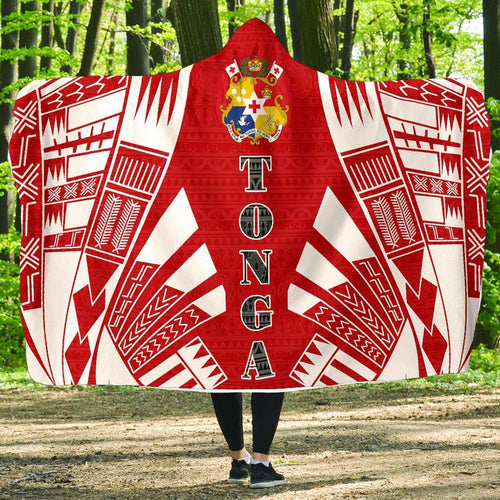 Tonga Hooded Blanket - Polynesian Tattoo Flag