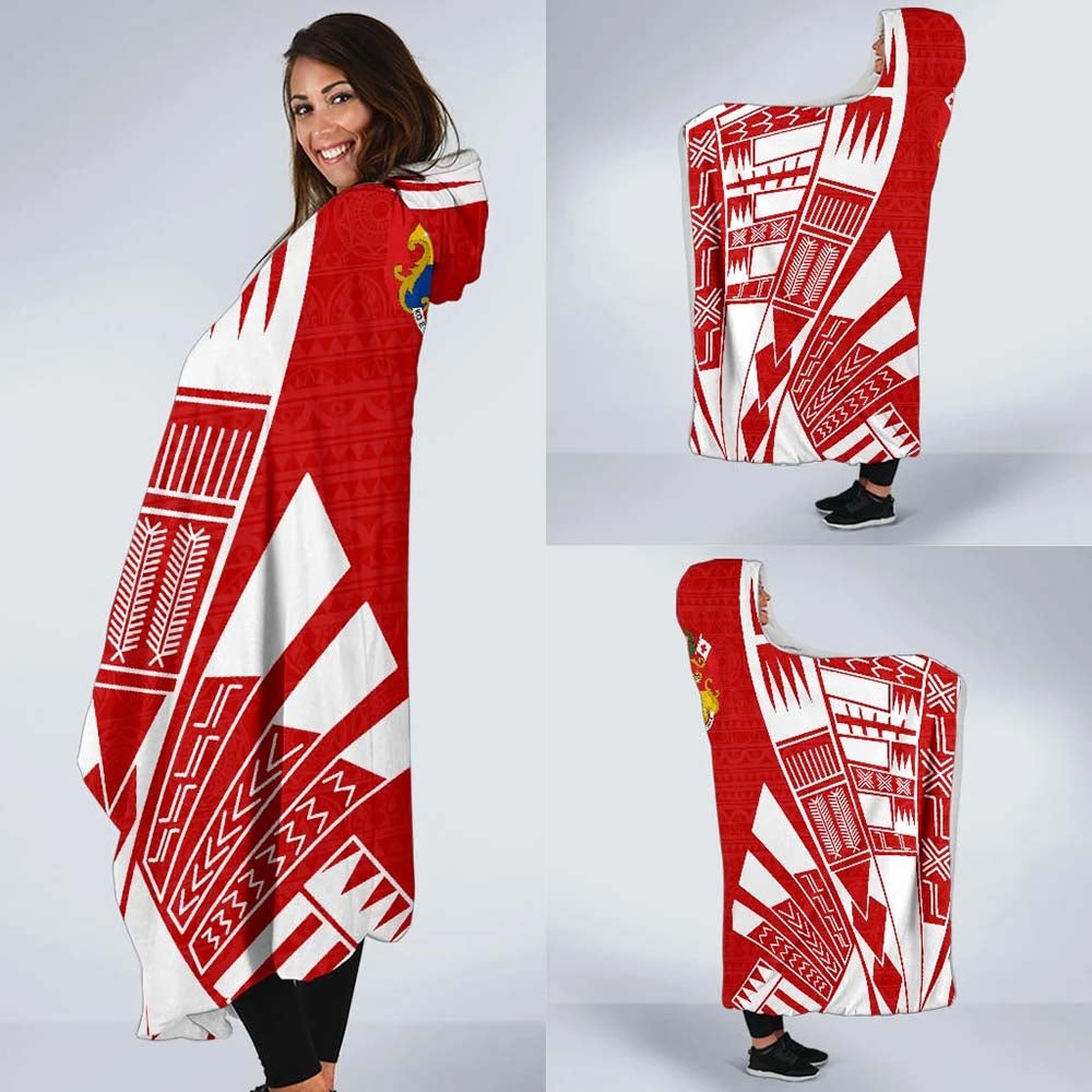 Tonga Hooded Blanket - Polynesian Tattoo Flag