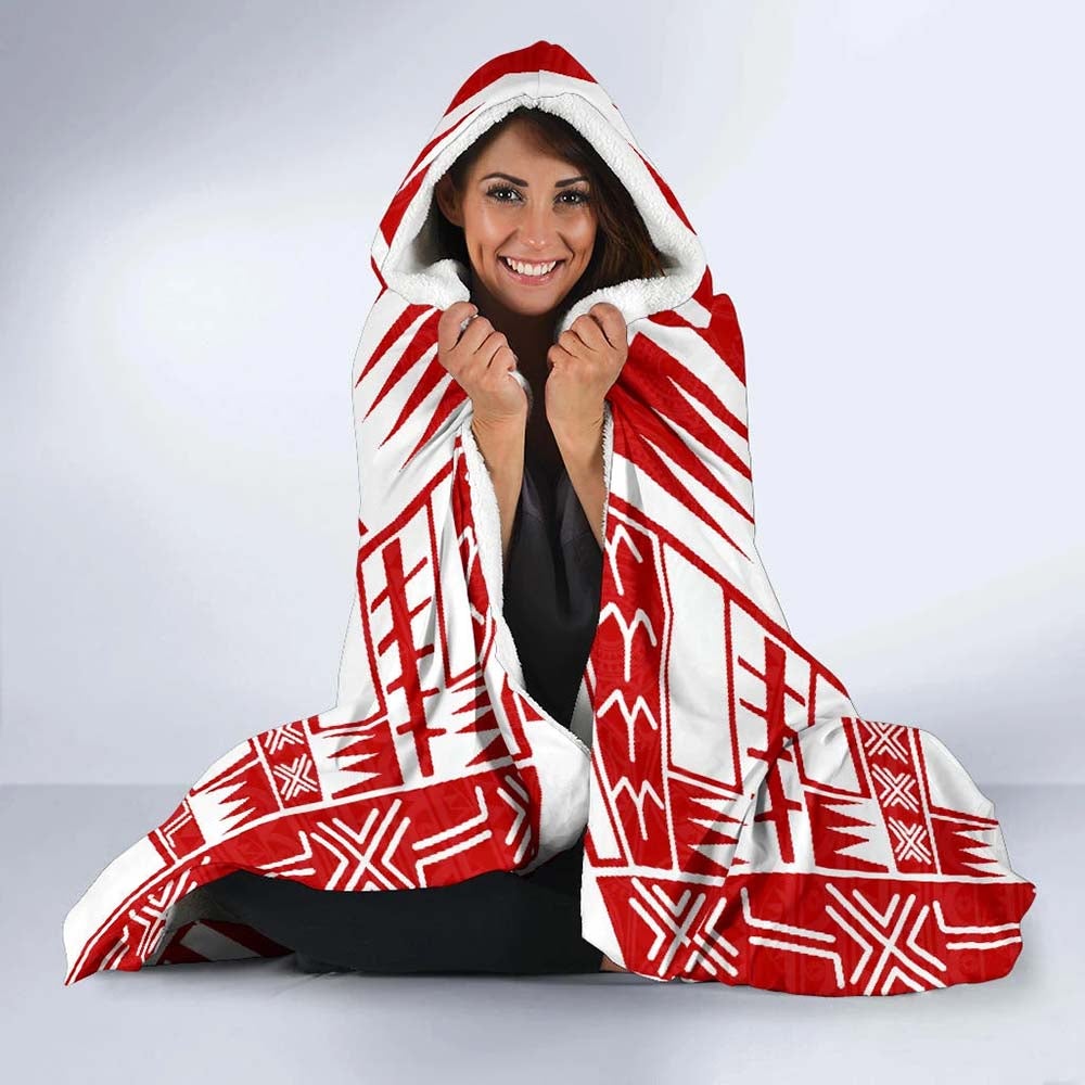 Tonga Hooded Blanket - Polynesian Tattoo Flag