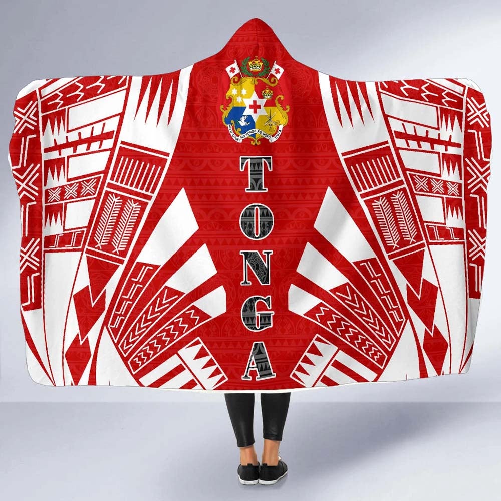 Tonga Hooded Blanket - Polynesian Tattoo Flag
