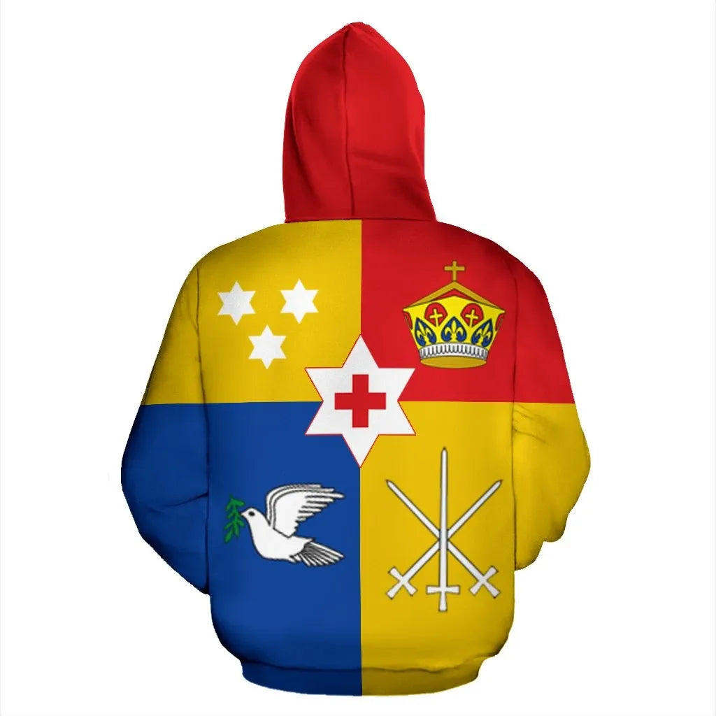 Tonga Hoodie - Tonga Coat Of Arms Color