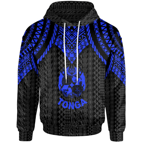 Tonga Hoodie - Polynesian Armor Style Blue
