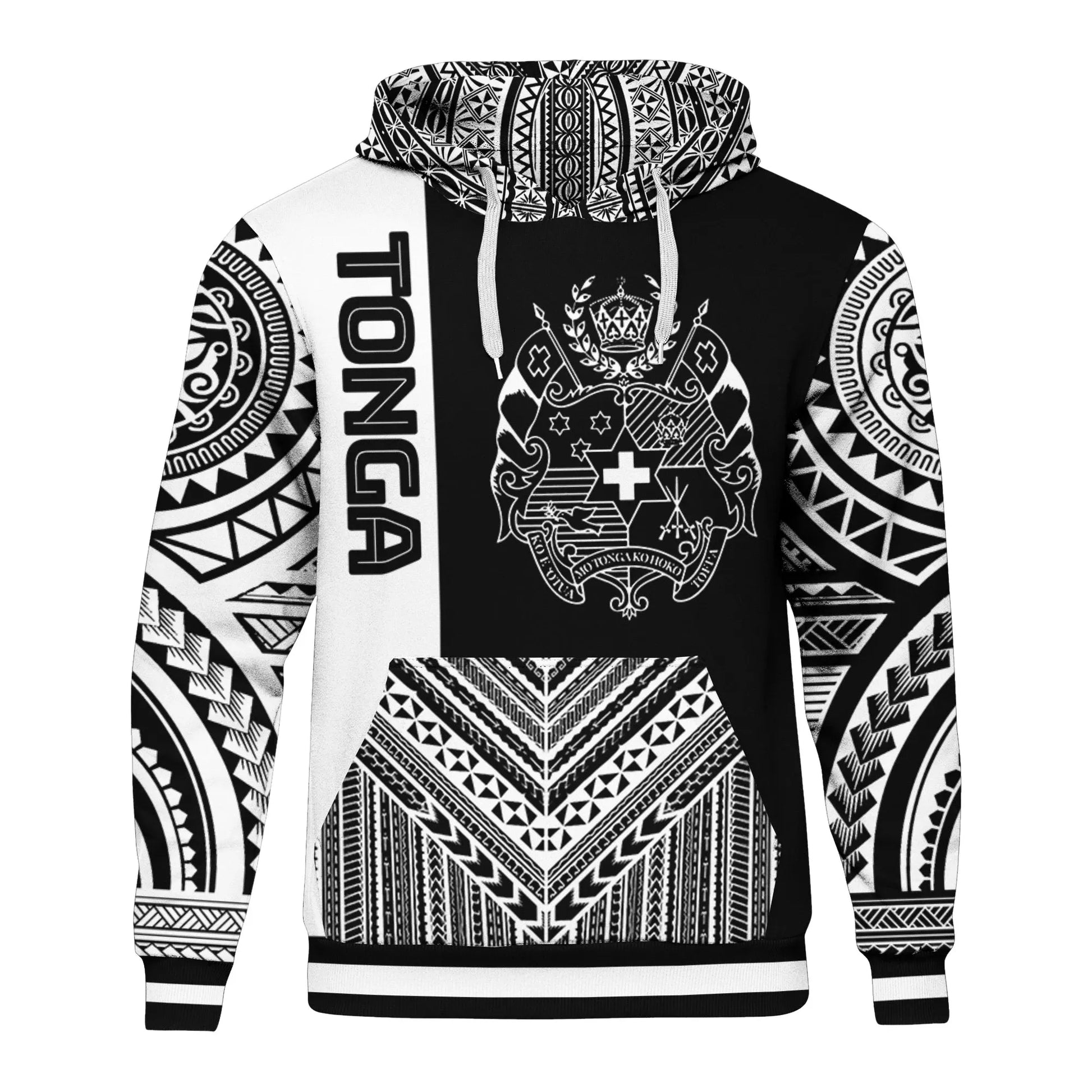 Tonga Hoodie - Polynesian Special Black Style