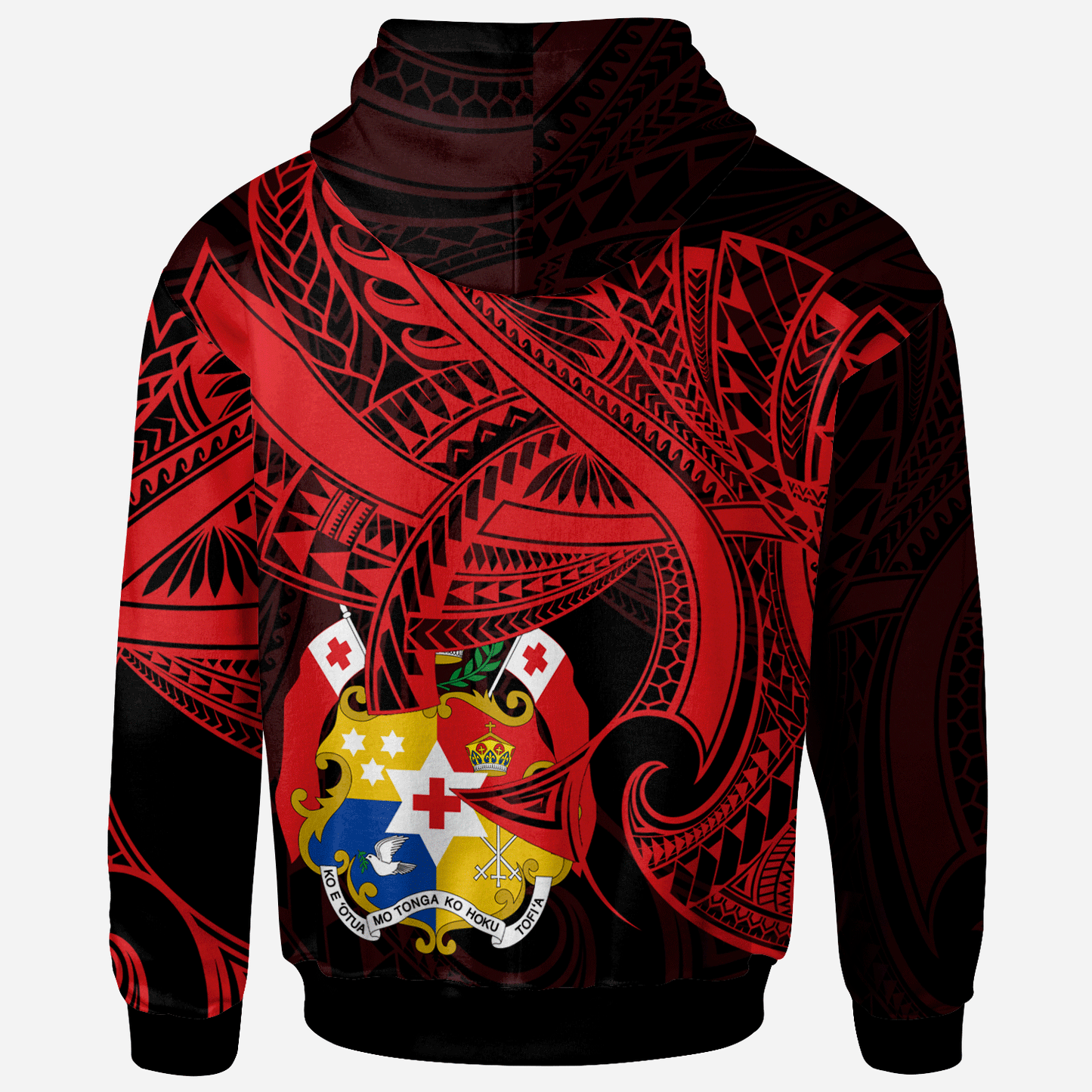 Tonga Hoodie - Seal Tonga With Curve Patterns