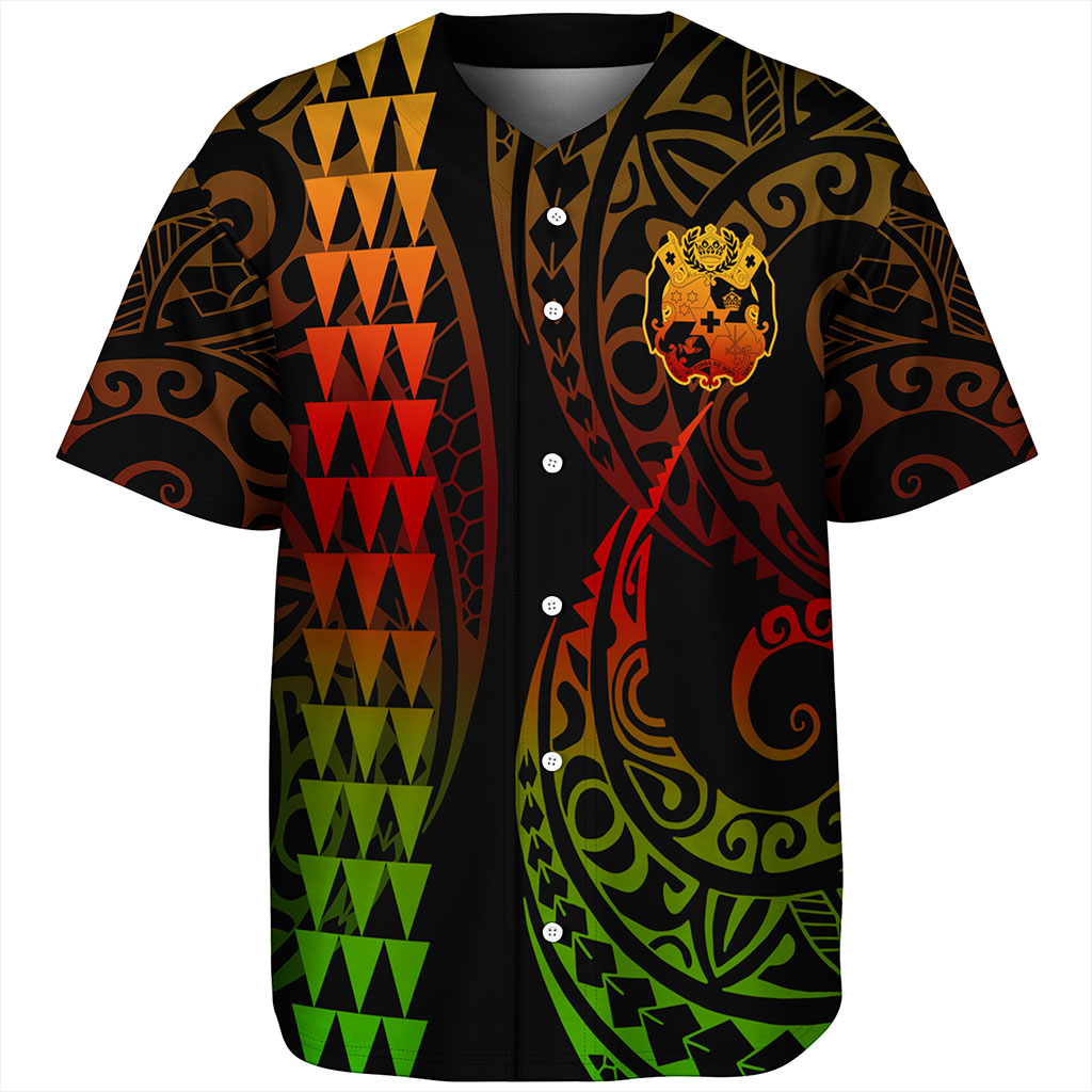 Tonga Baseball Shirt Kakau Style