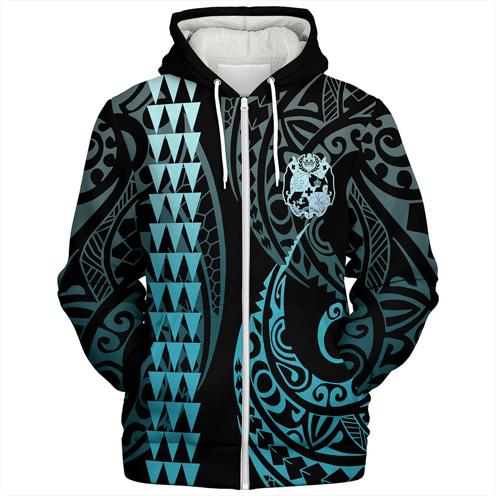 Tonga Sherpa Hoodie Kakau Style Ver.1