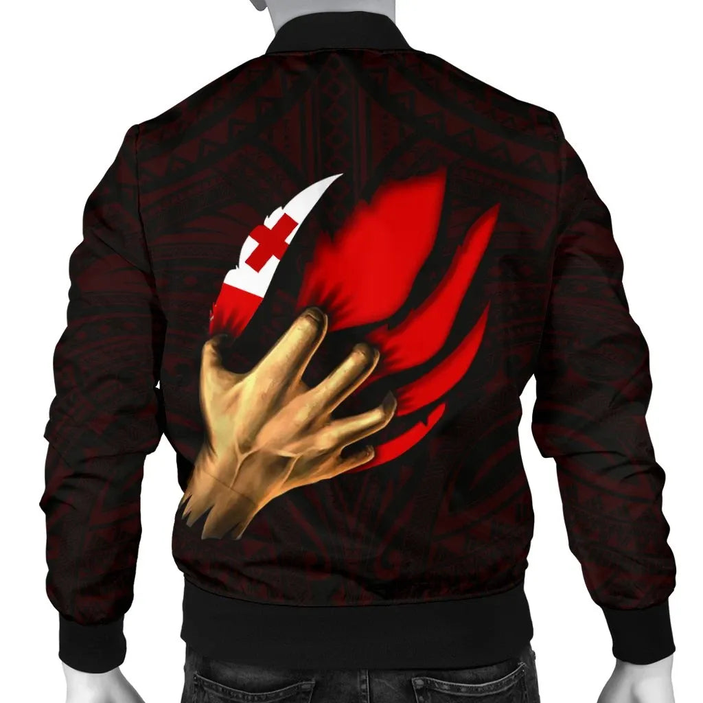 Tonga Bomber Jacket - Tonga In Me (Red)