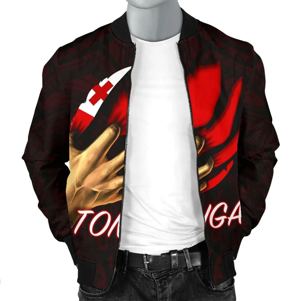 Tonga Bomber Jacket - Tonga In Me (Red)