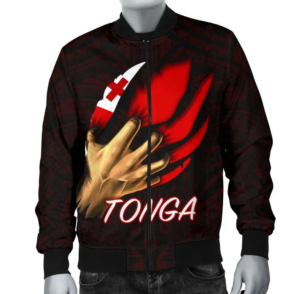Tonga Bomber Jacket - Tonga In Me (Red)