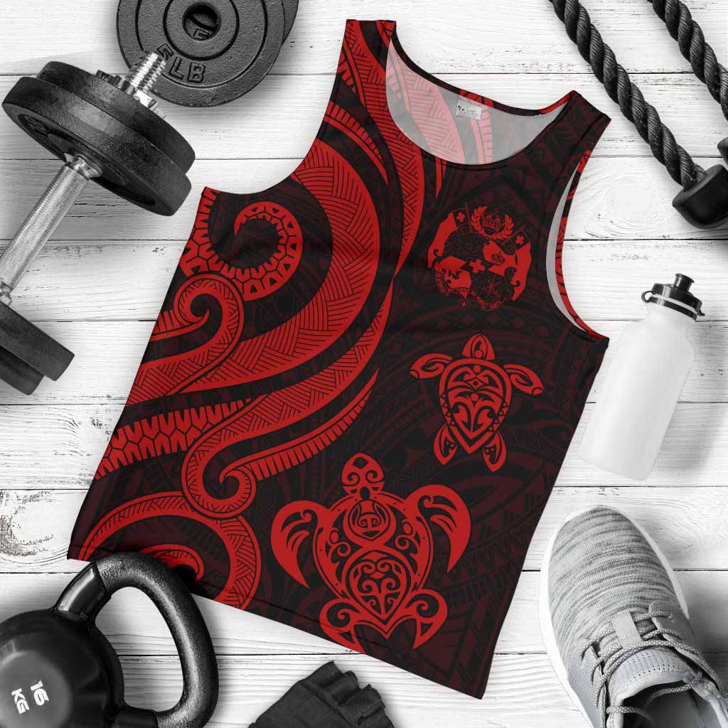 Tonga Men Tank Top - Red Tentacle Turtle