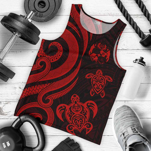 Tonga Men Tank Top - Red Tentacle Turtle