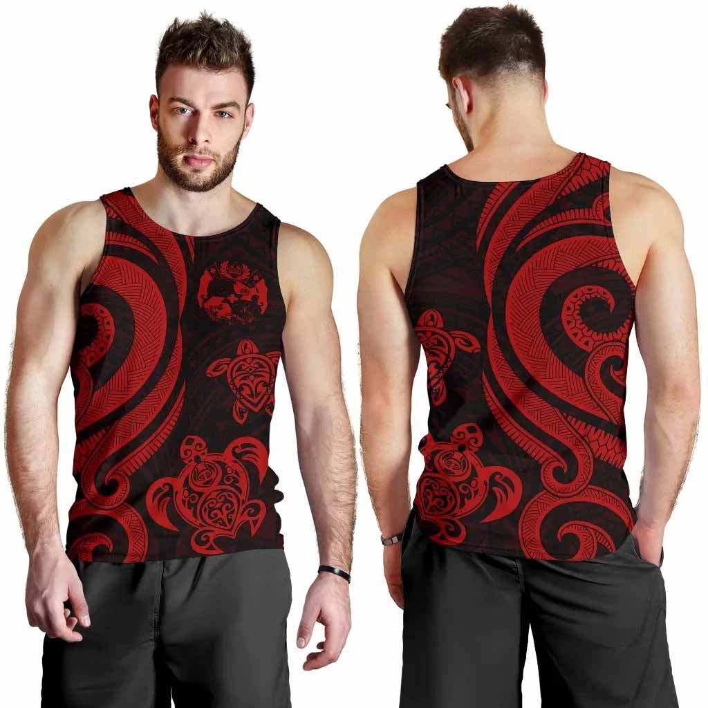 Tonga Men Tank Top - Red Tentacle Turtle