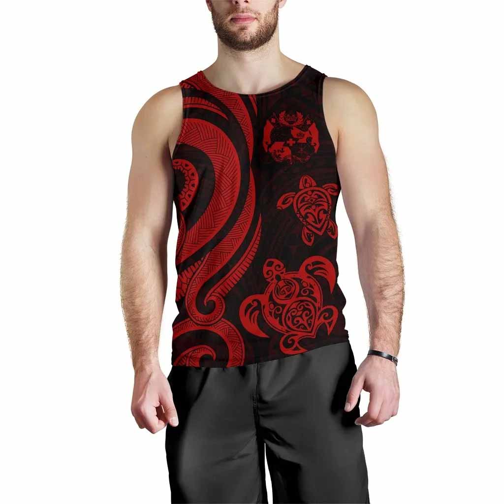 Tonga Men Tank Top - Red Tentacle Turtle