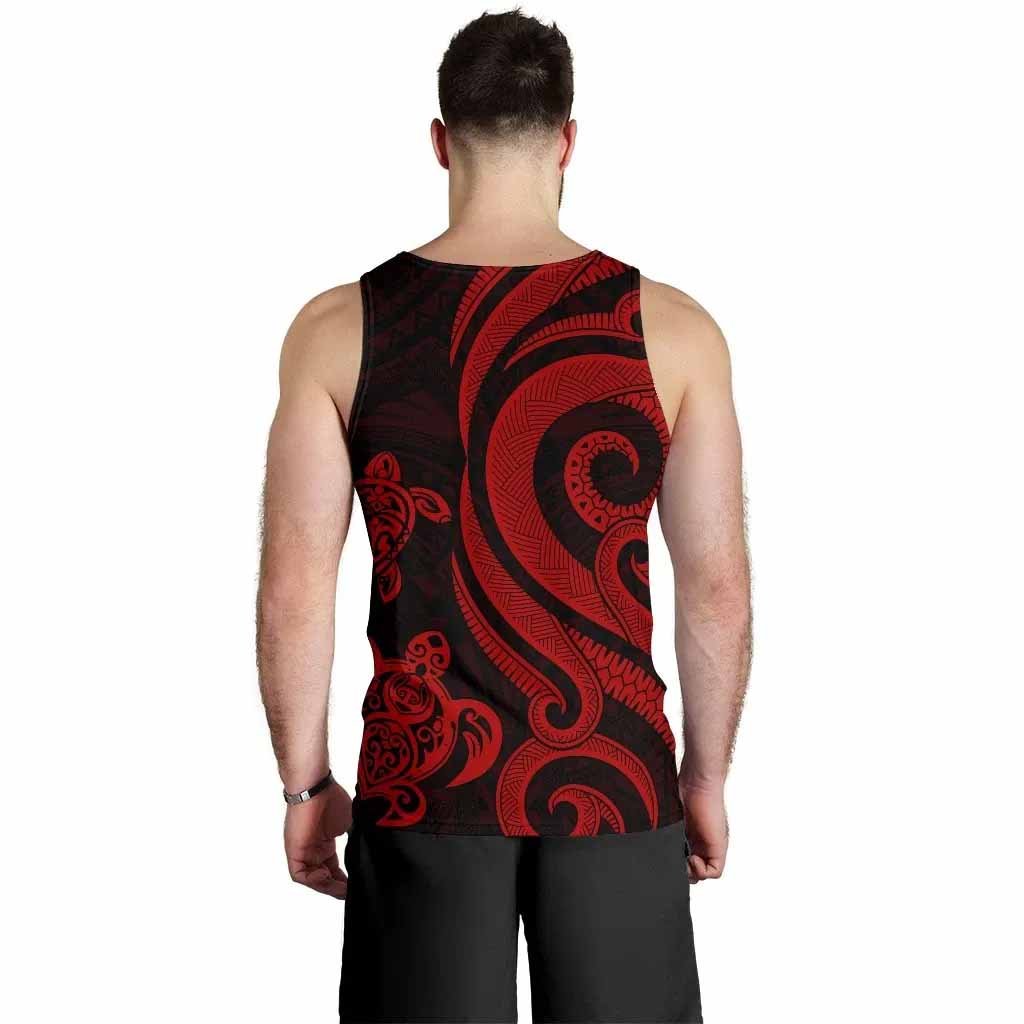 Tonga Men Tank Top - Red Tentacle Turtle
