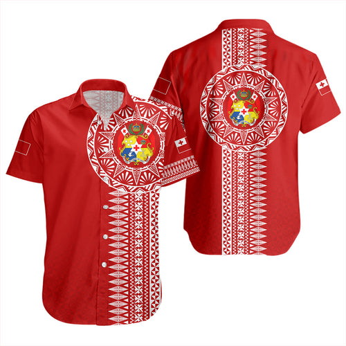 Tonga Short Sleeve Shirt Ngatu Tribal Pattern